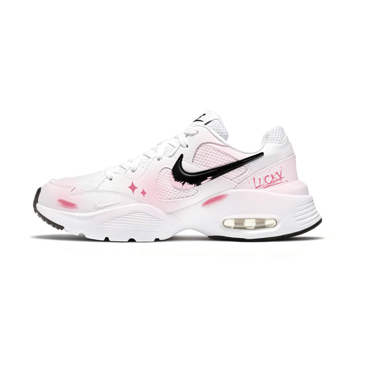 Nike Nike Air Max Fusion Running Shoes Women's Low Top White Black Pink Gradient Colorway