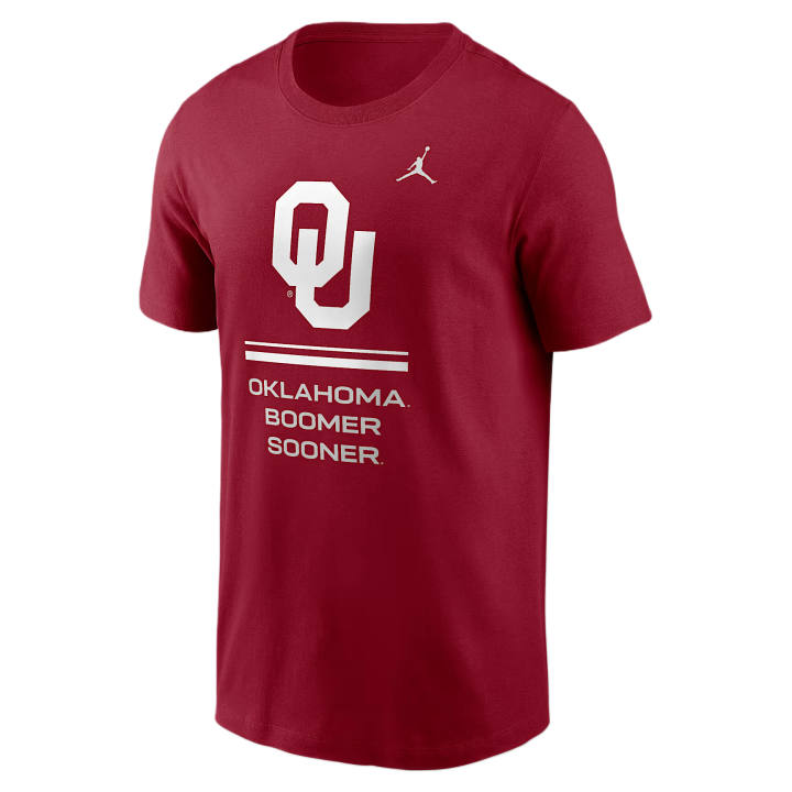 Jordan Jordan College Dri FIT T Shirts Men's Total Crimson Team Crew Neck
