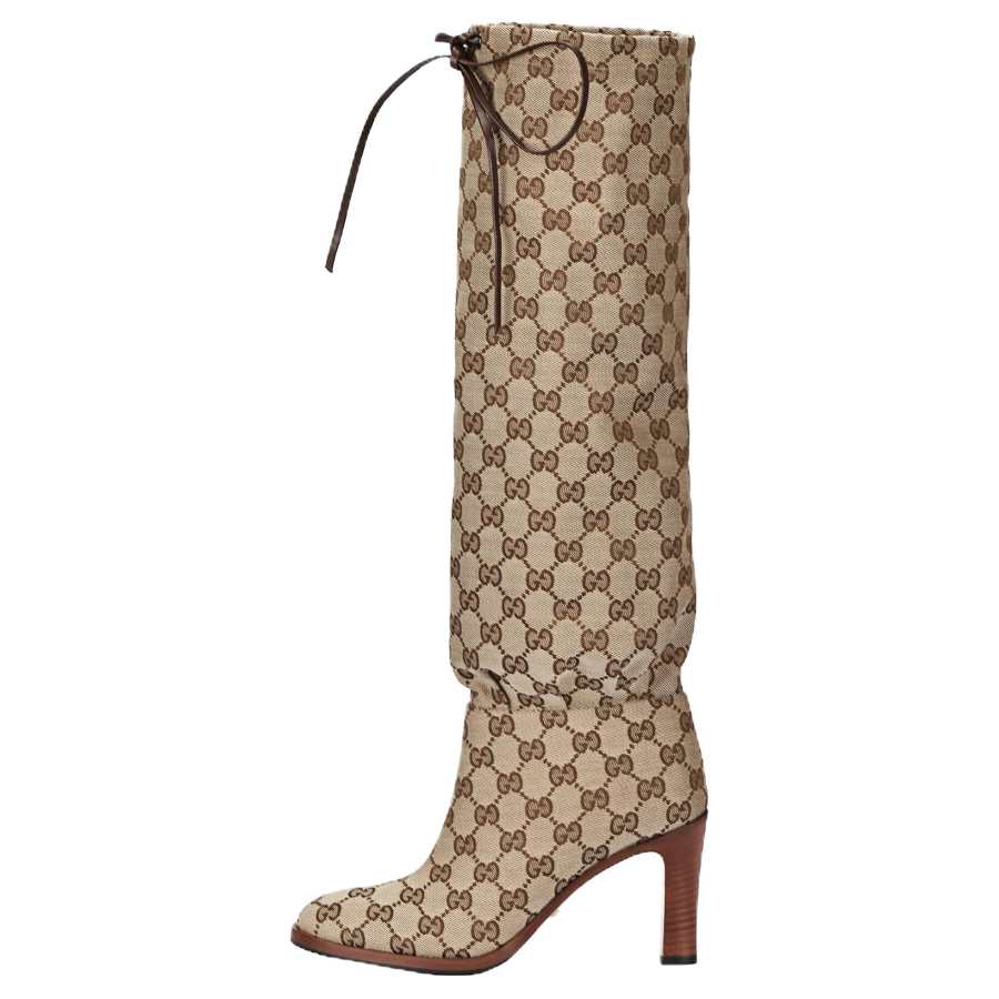 GUCCI GG Canvas Mid-heel Boot