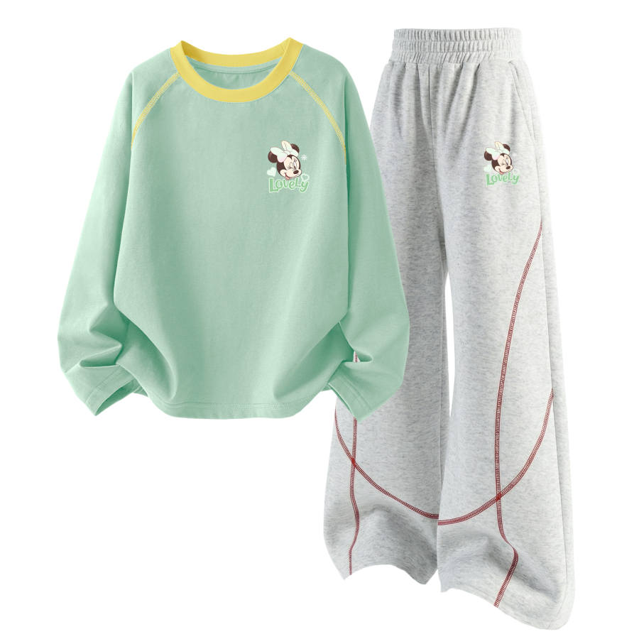 Disney Kids Casual Sportswear Crew Neck Thin Stretch Breathable