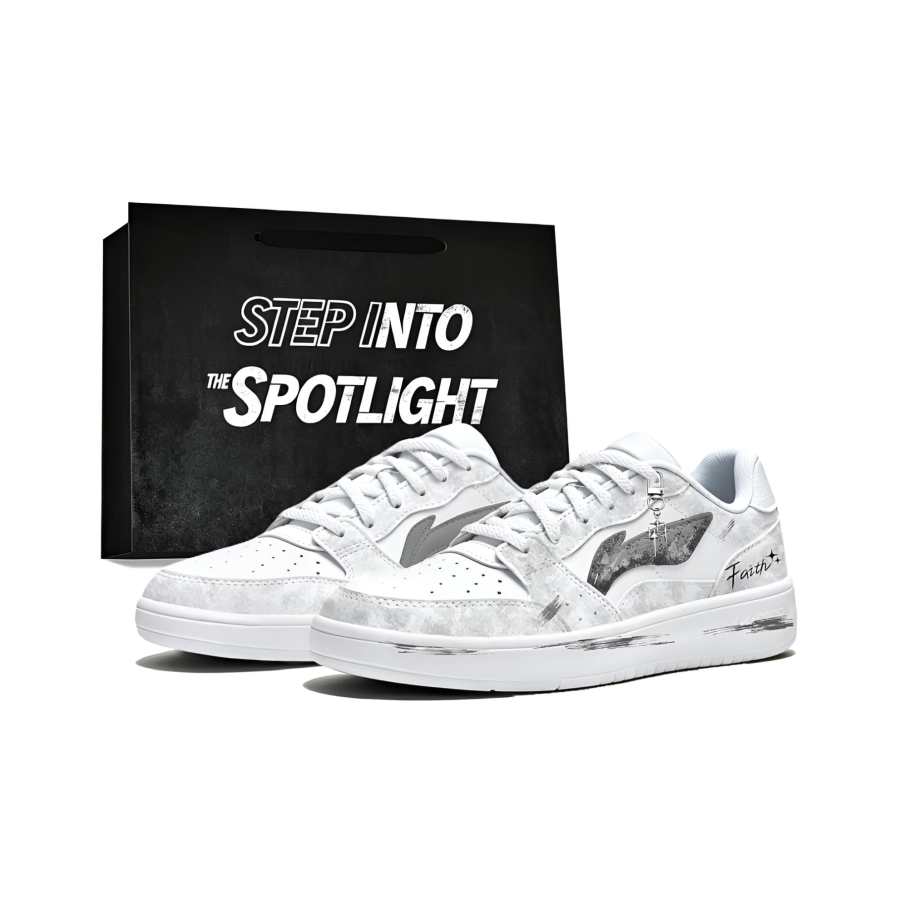 Li-Ning Li Ning Sycee Skateboard Shoes Men's Low Top White