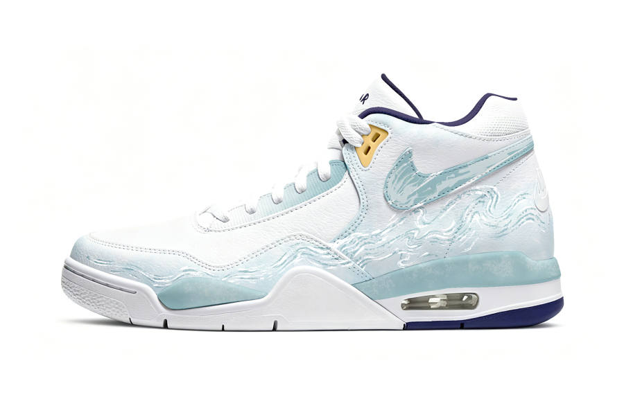 Nike Nike Flight Legacy Basketball Shoes Men's Mid Top Cyan/White