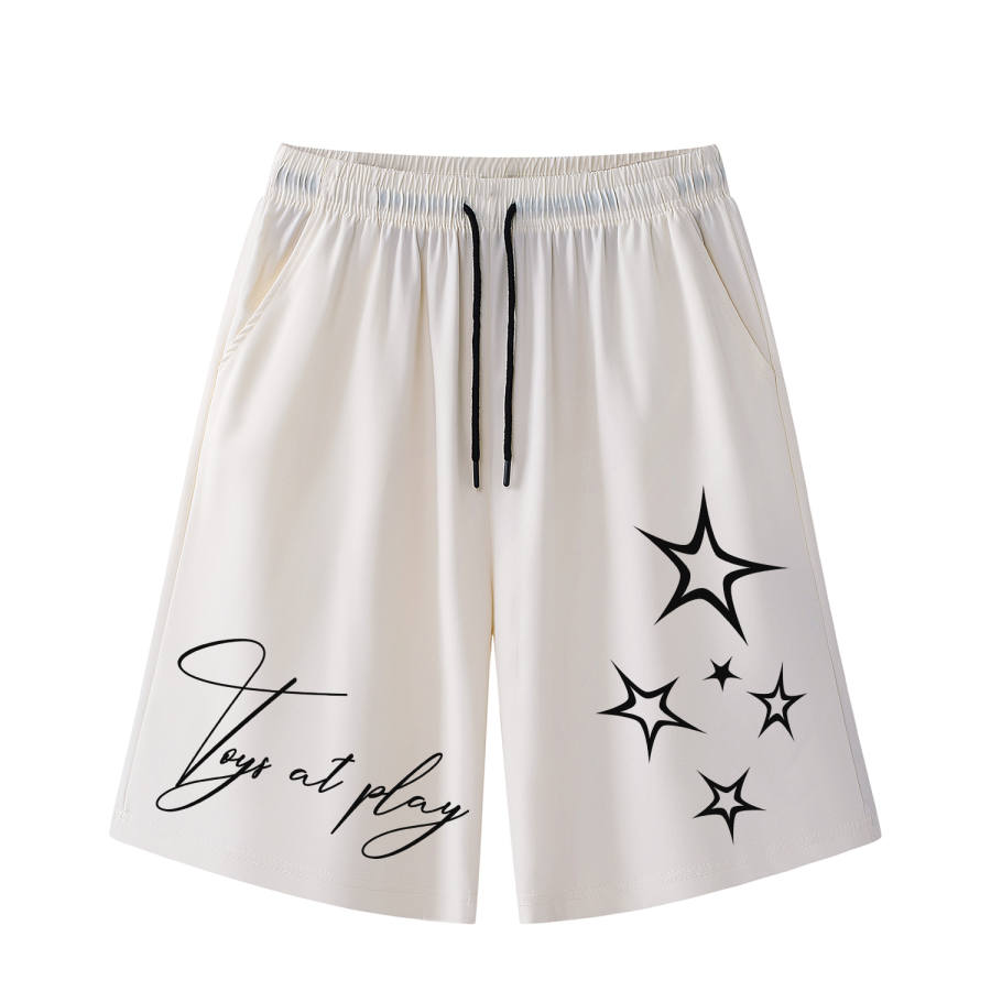 Disney Casual Shorts Unisex Thin Straight Fit Pants