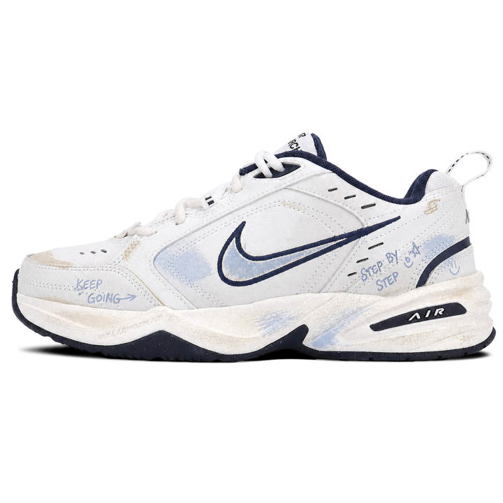 Nike Nike Air Monarch 4 Chunky Sneakers Unisex Low Top White/Light Blue