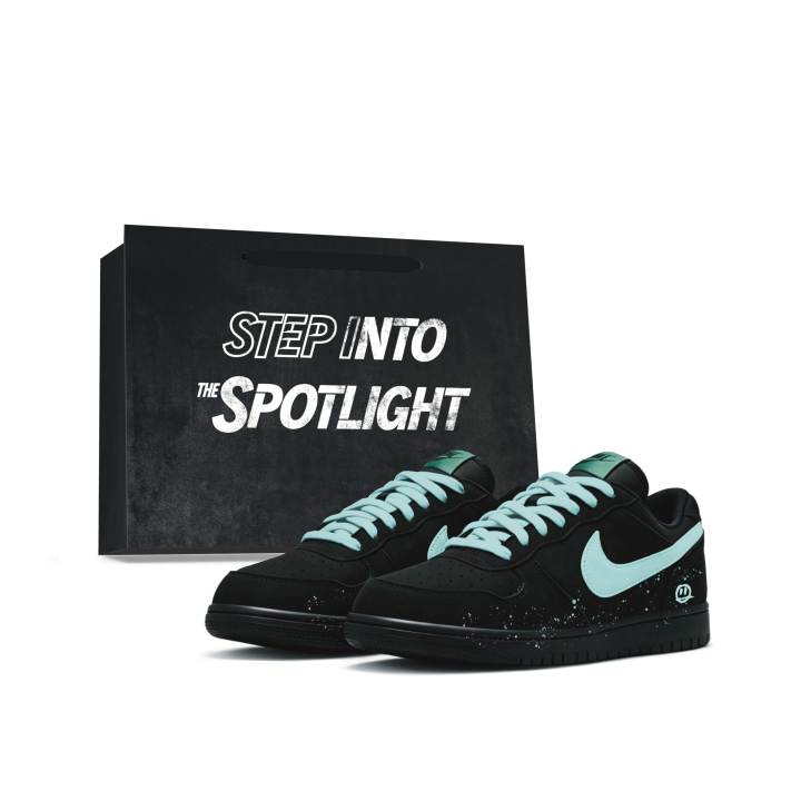 Nike Nike Big Low Lux Skateboard Shoes Unisex Low Top Black/Tiffany Blue