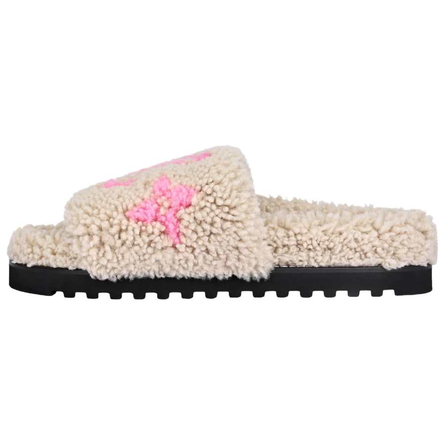 LOUIS VUITTON Slide Slippers Women's Beige Yellow
