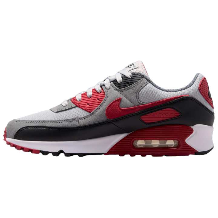 Nike Nike Air Max 90 Running Shoes Men's Low Top Gray Black Red