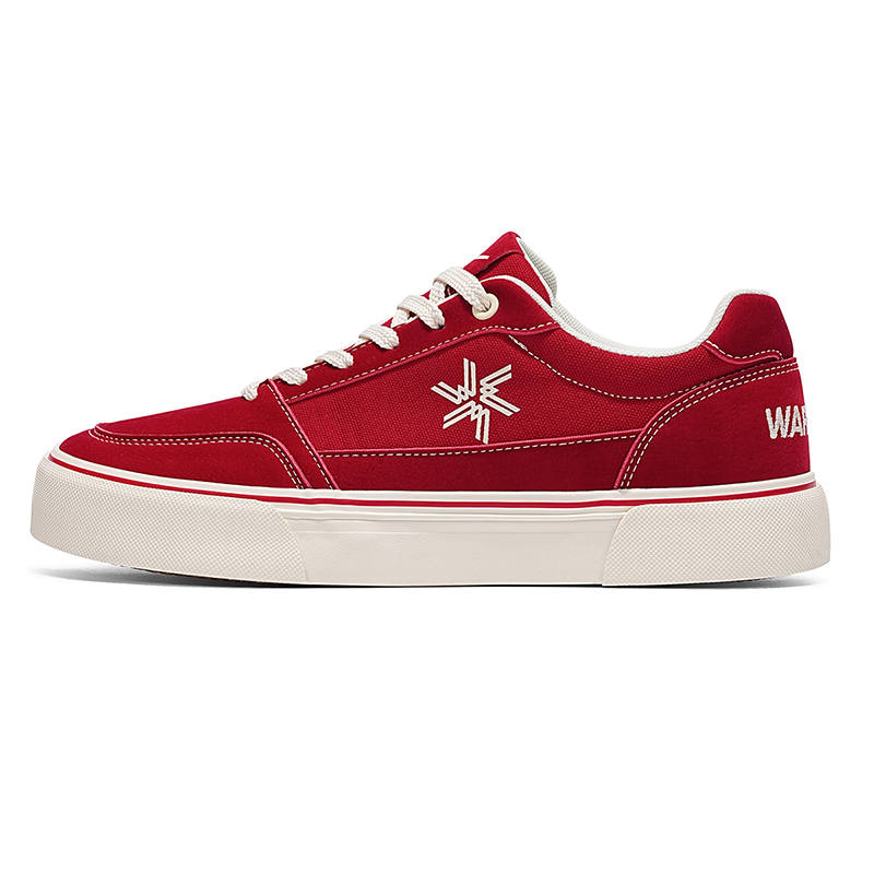 WARRIOR WARRIOR Skateboard Shoes Men's Low Top Red