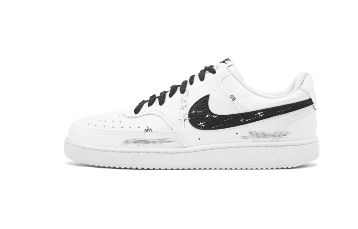 Nike Nike Court Vision 1 Skateboard Shoes Men's Low Top White/Black