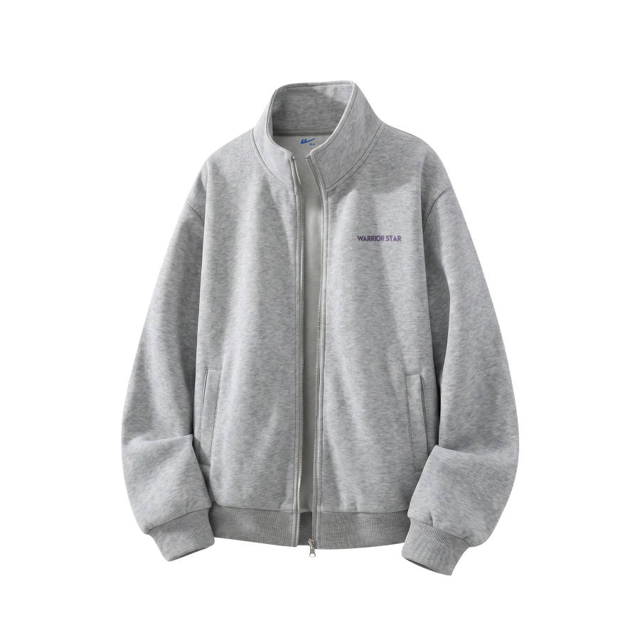 WARRIOR Sweatshirts Unisex Stand Collar Moderate Straight Fit