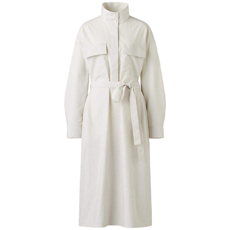 UNIQLO C Collection Long Sleeved Dresses Women's Beige Stand Collar Moderate