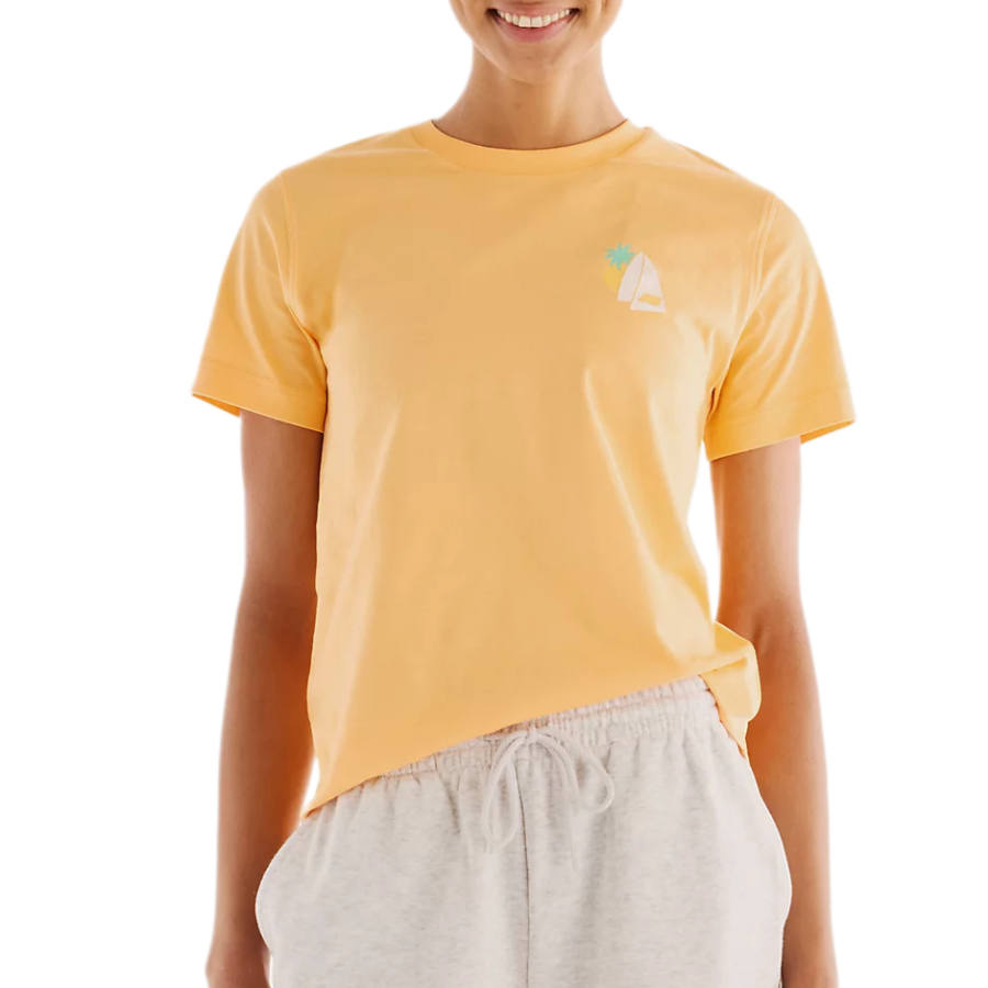 New Balance New Balance T Shirts Women's Gummies Orange Crew Neck Moderate