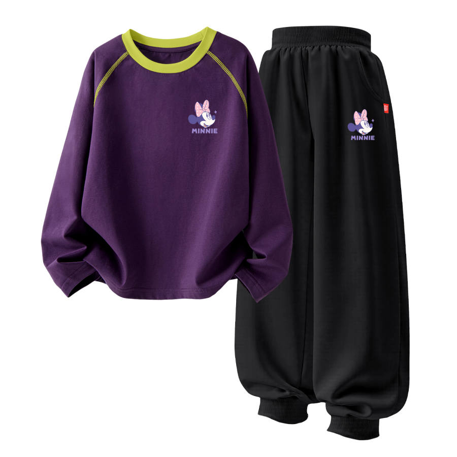 Disney Kids Casual Sportswear Crew Neck Thin Stretch Breathable