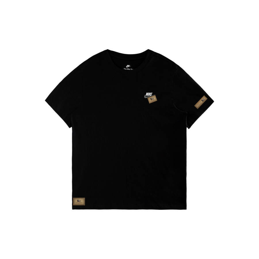 Nike Nike Sportswear Club T Shirts Unisex Black/White/Dark Gray Crew Neck Moderate