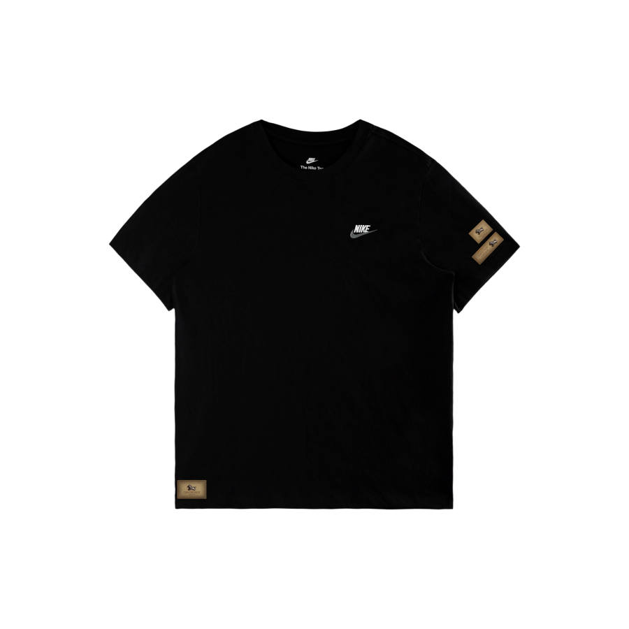 Nike Nike Sportswear Club T Shirts Unisex Black/White/Dark Gray Crew Neck Moderate