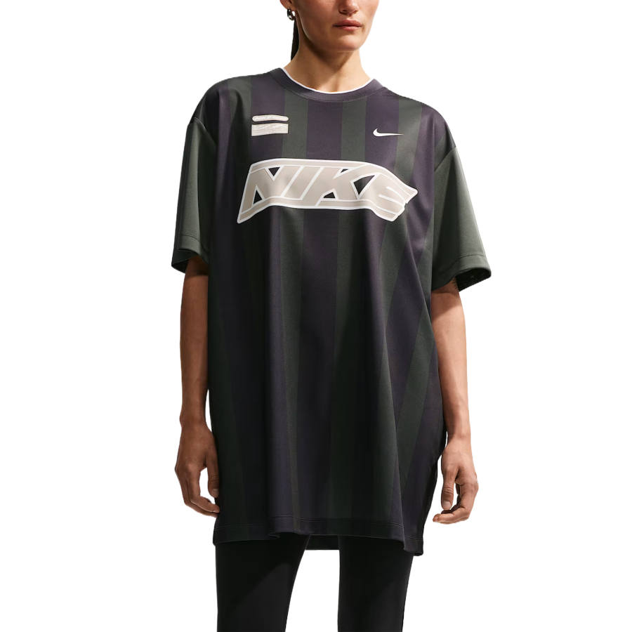 Nike Nike Sportswear Short Sleeved Dresses Women's Green Camouflage/Plaid White/White Crew Neck Moderate