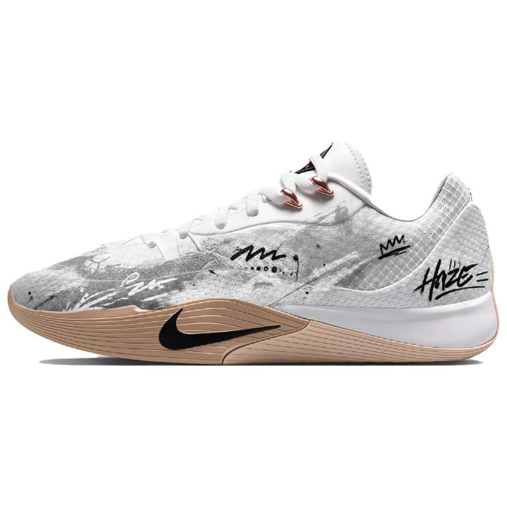 Nike Nike S.T. Flare Basketball Shoes Unisex Low Top White Gray Graffiti Natural Rubber Sole Colorway