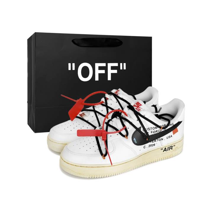 Nike Nike Air Force 1 Skateboard Shoes Unisex Low Top White/Black/Orange/Red