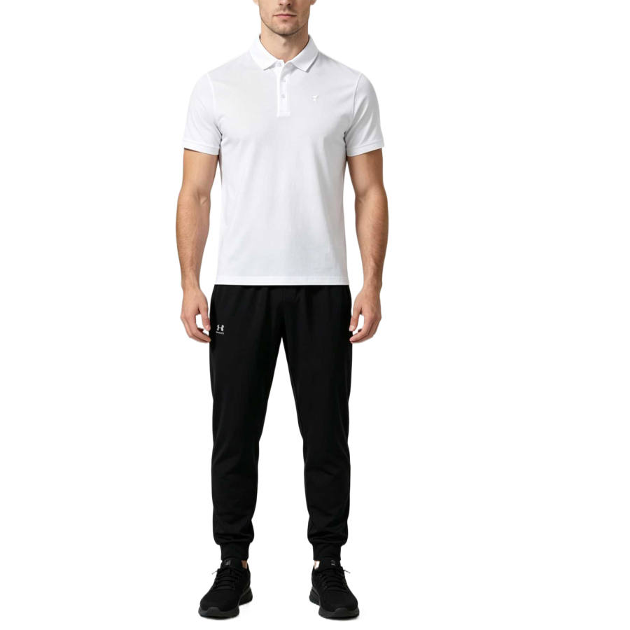 Under Armour Casual Sportswear Men's White/Black 2 Pack Lapel Moderate