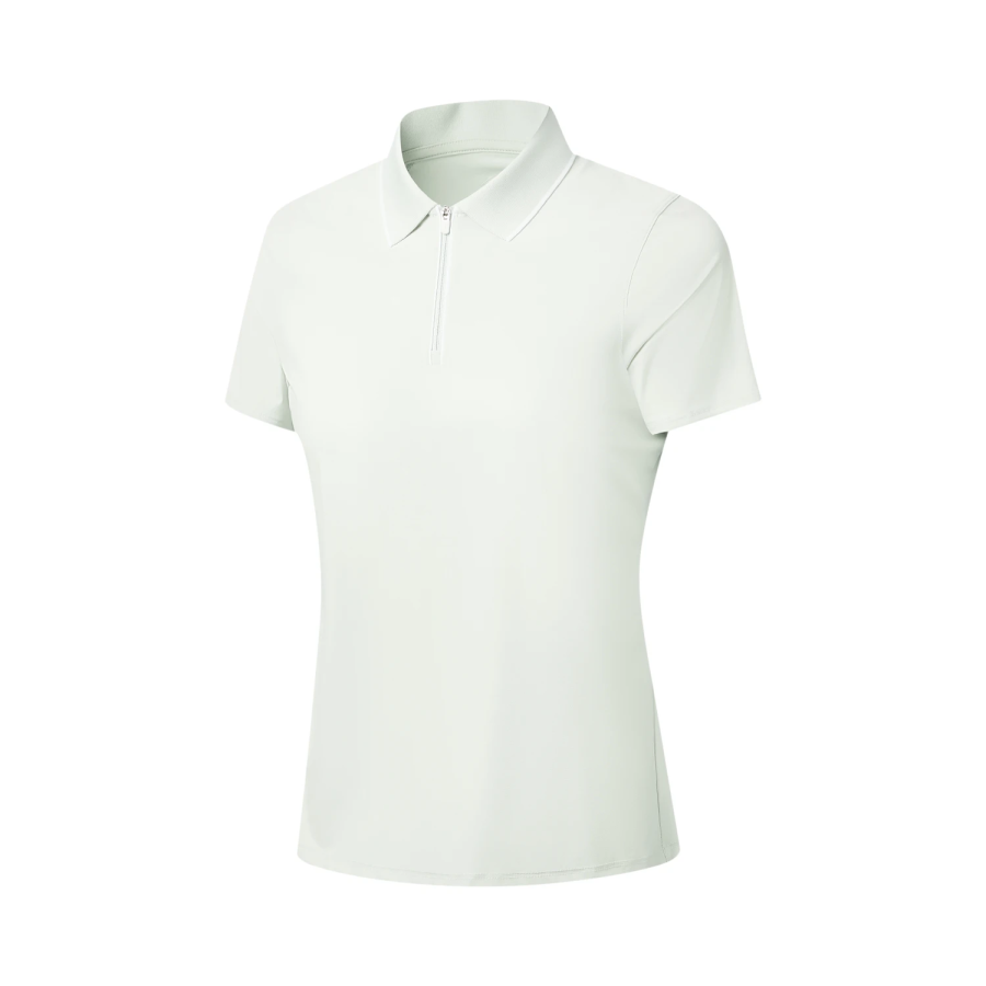 Li-Ning Li Ning Fitness Series Polo Shirts Women's Light Asphalt Gray Polo Collar Moderate Straight Fit