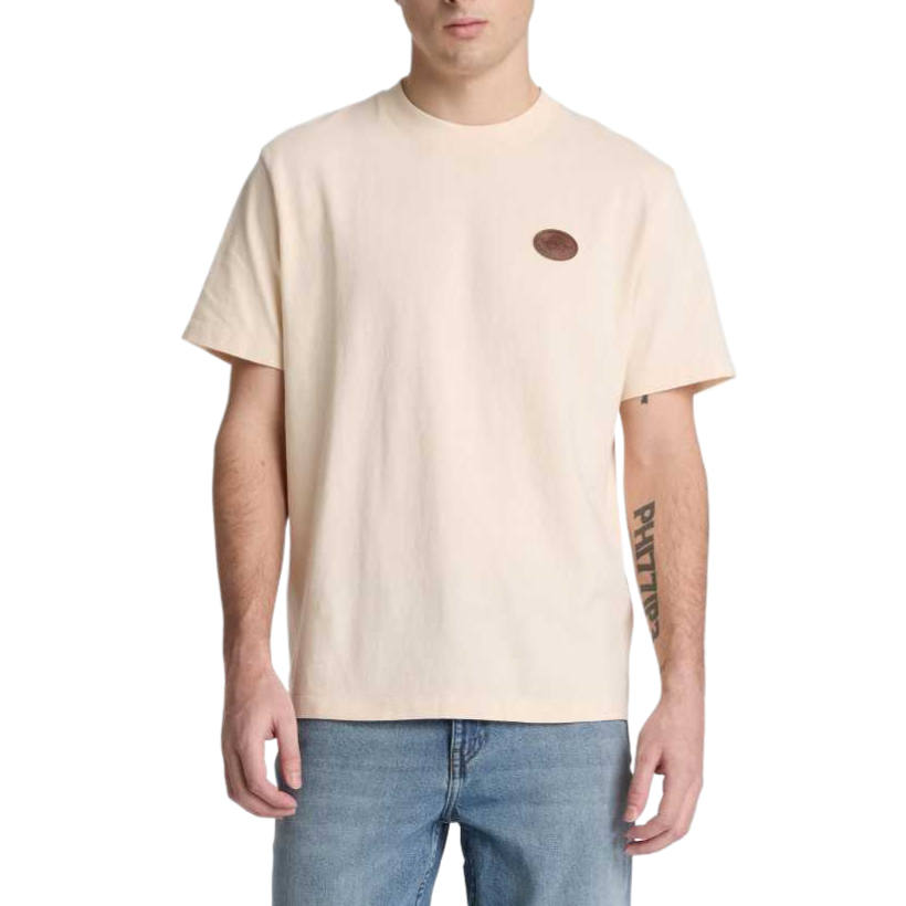 Timberland T Shirts Men's White Smoke Color Crew Neck Moderate