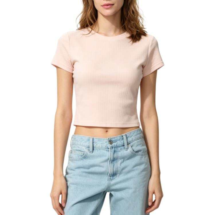 UNIQLO T Shirts Women's Pink Crew Neck