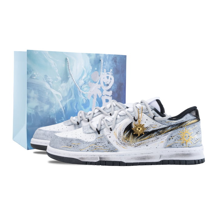 Nike Nike Dunk Skateboard Shoes Men's Low Top Gray/Gold