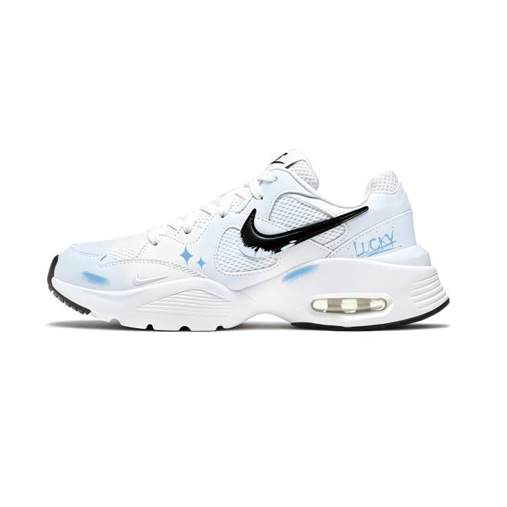 Nike Nike Air Max Fusion Running Shoes Women's Low Top White Black Blue Color Block
