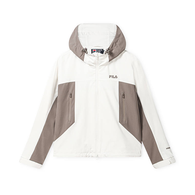 FILA ORIGINALE Jackets Women's Cloud White Hooded Non Detachable Moderate Other