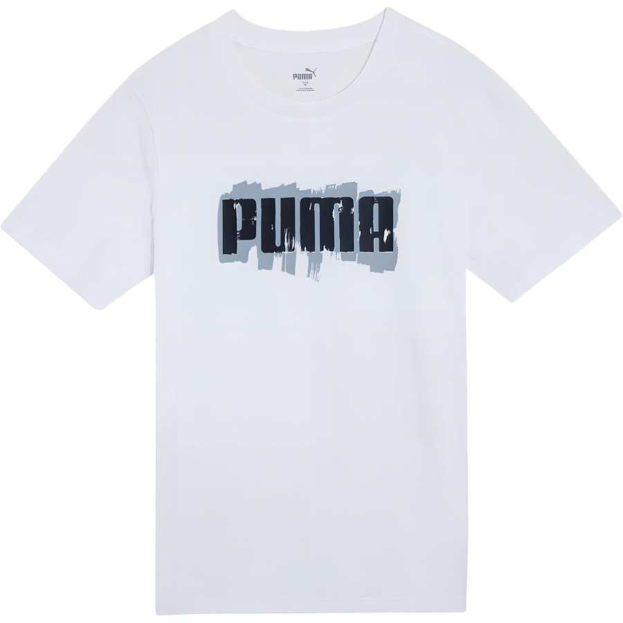 PUMA PUMA T Shirts Men's White Crew Neck Moderate