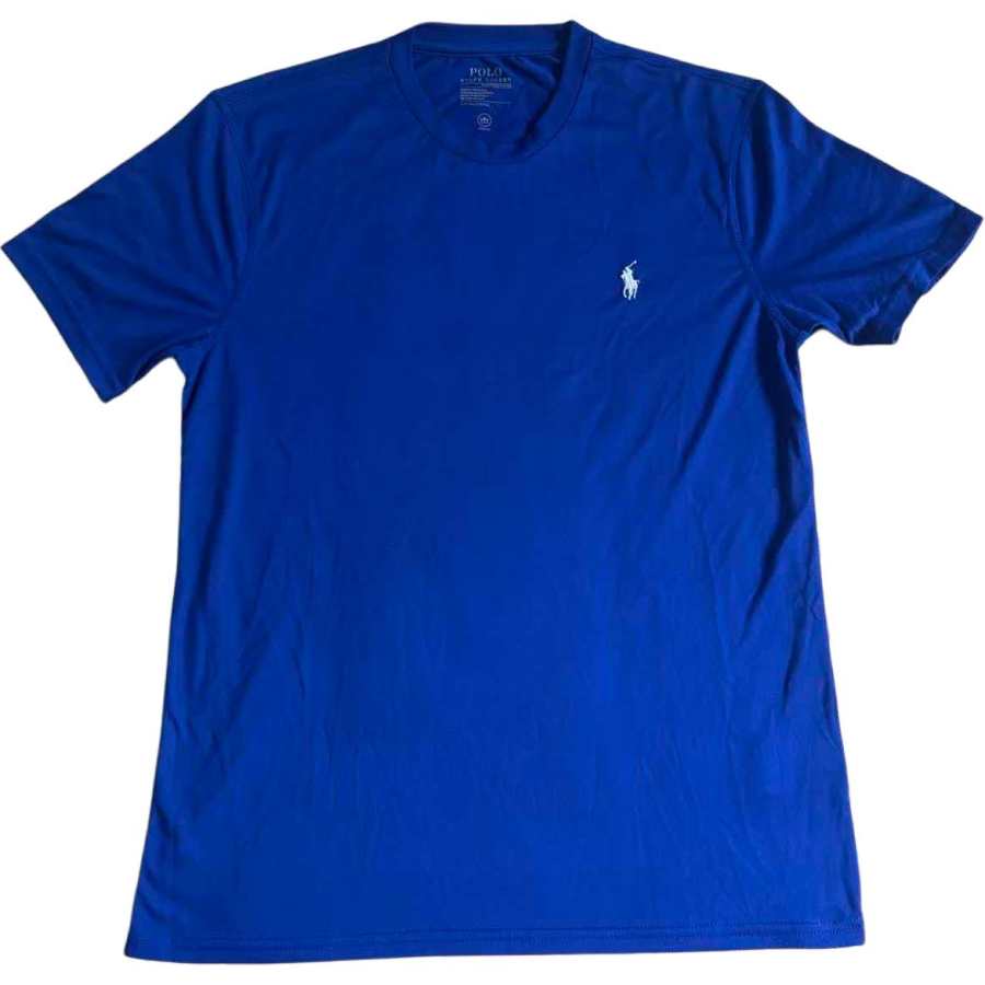 Polo Ralph Lauren T Shirts Men's Blue Crew Neck Moderate Straight Fit