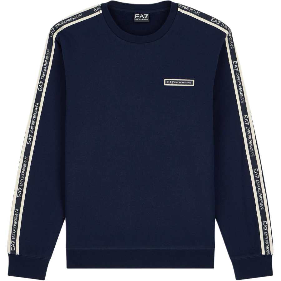 EMPORIO ARMANI EA7 Sweatshirts Men's Marine Blue Crew Neck Moderate Other