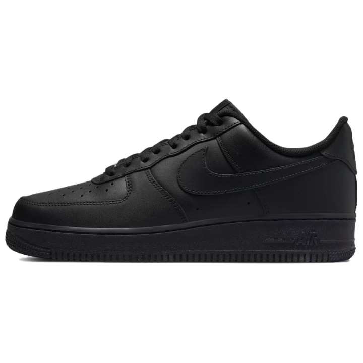 Nike Nike Air Force 1 07 Black Warrior Cow Leather Vintage Cushioning Breathable Low top Skateboard Shoes Men's Black
