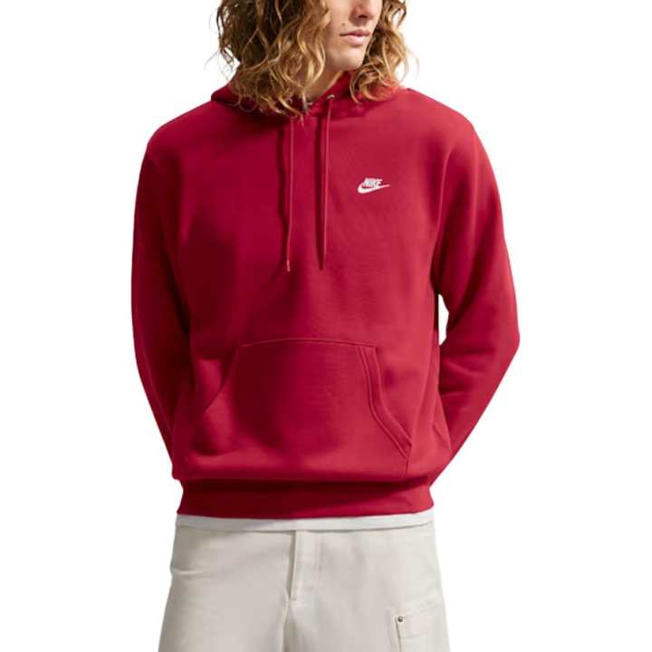 Nike Nike Club Sweatshirts Men's Resilient Red Hooded Non Detachable Moderate