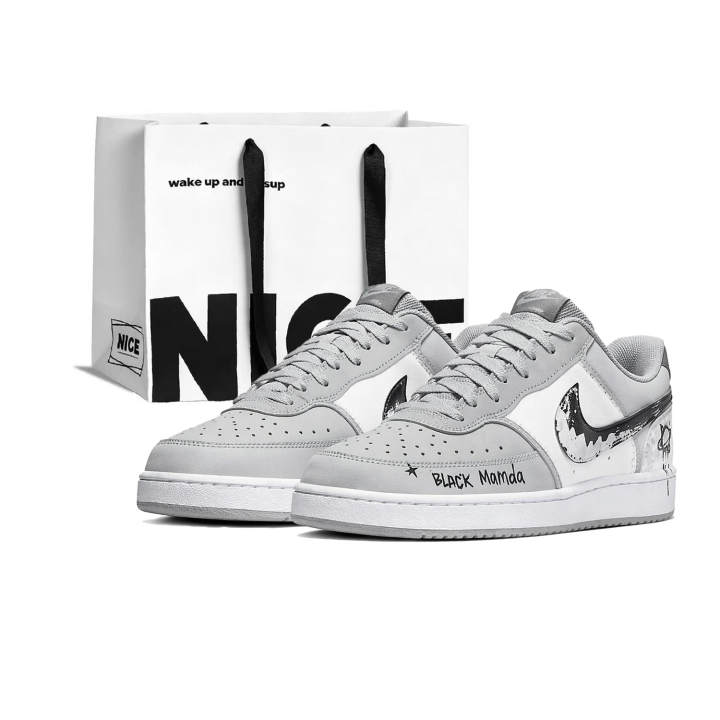 Nike Nike Court Vision Skateboard Shoes Men's Low Top Gray/White