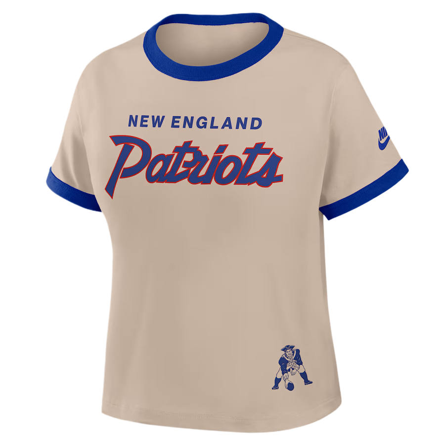 Nike Nike T Shirts Women's Royal Cream Crew Neck Moderate