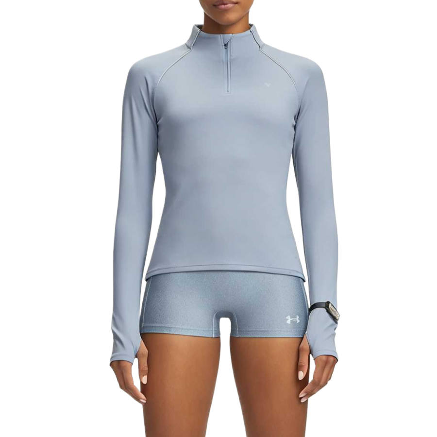 Under Armour T Shirts Women's Trendset Blue Stand Collar Moderate Straight Fit