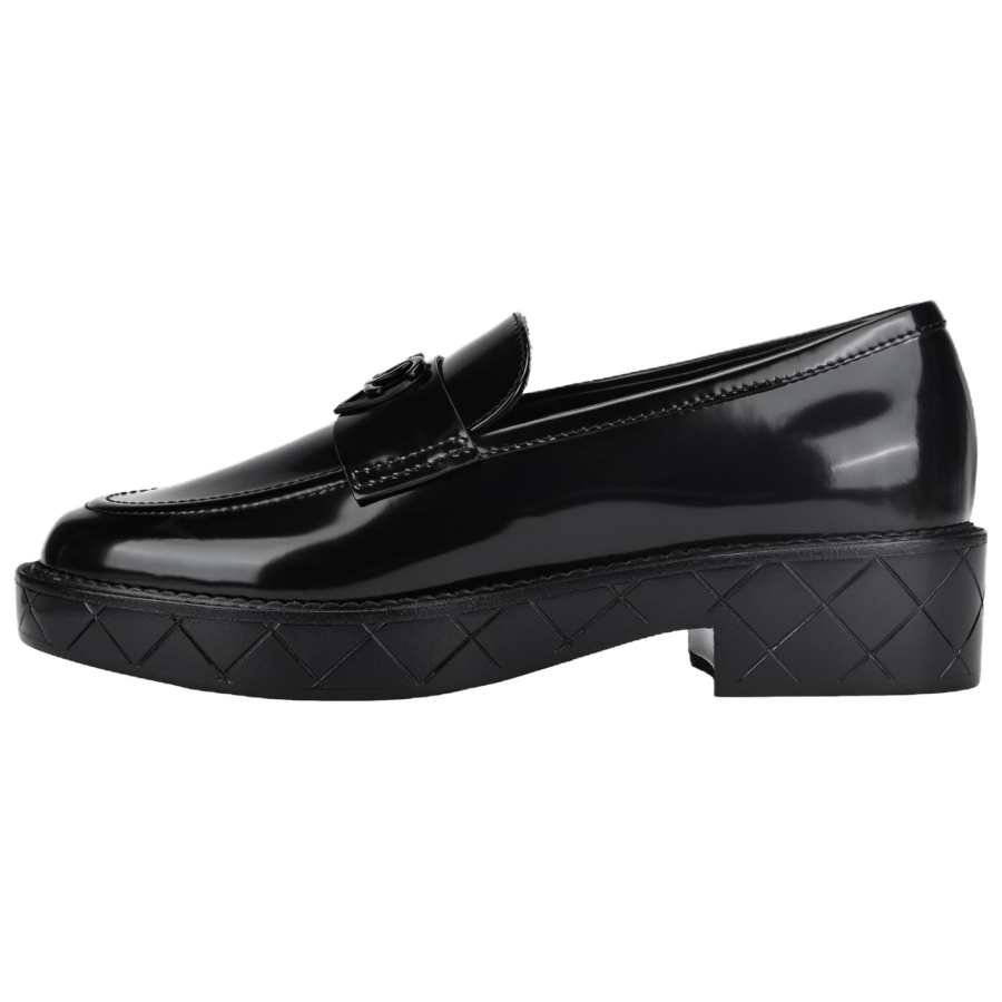 CHANEL 24K Loafers 4cm Women's Black