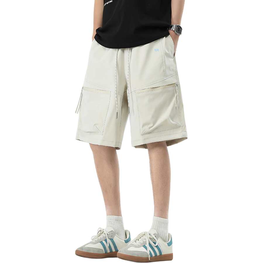 WARRIOR WARRIOR Cargo Shorts Unisex Thin Straight Fit Pants
