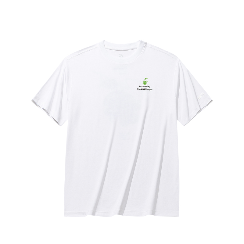 ANTA Life Collection T Shirts Women's Snowflake White Crew Neck Moderate Straight Fit