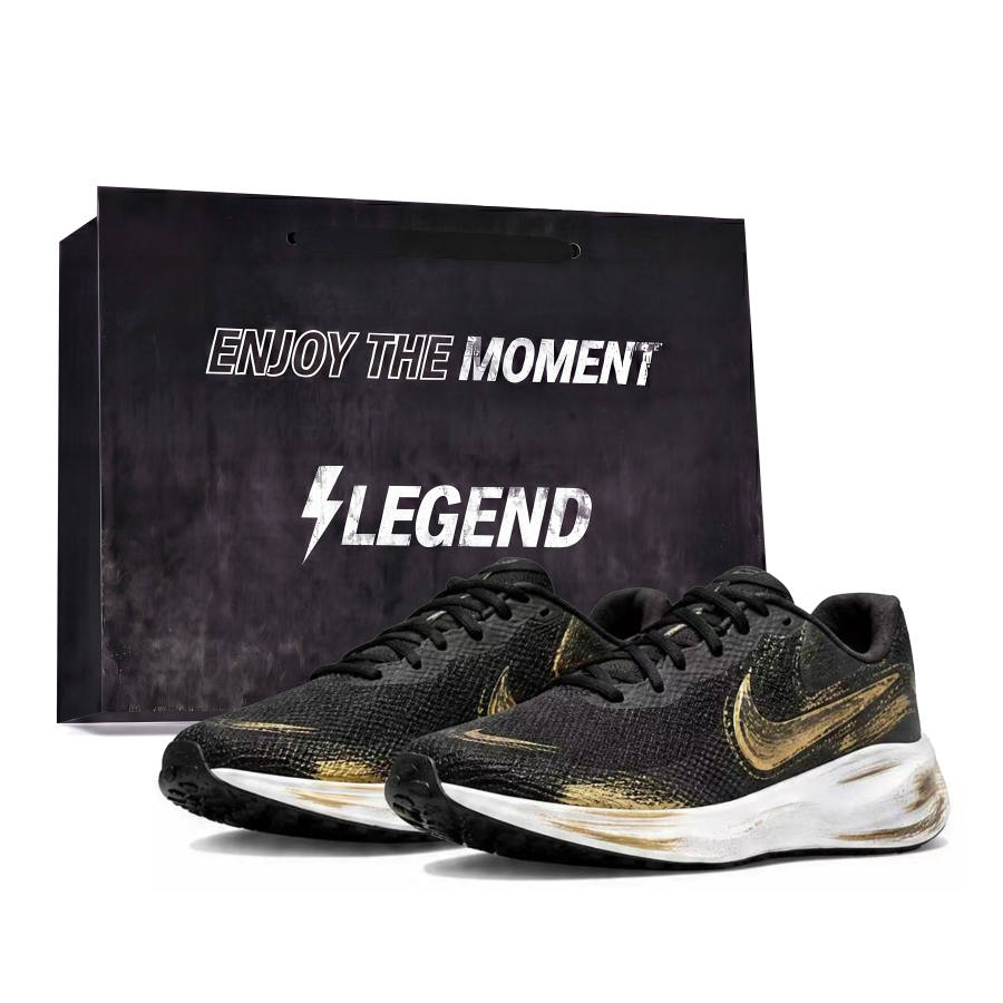Nike Nike REVOLUTION 7 Running Shoes Unisex Low Top Black/White/Gold