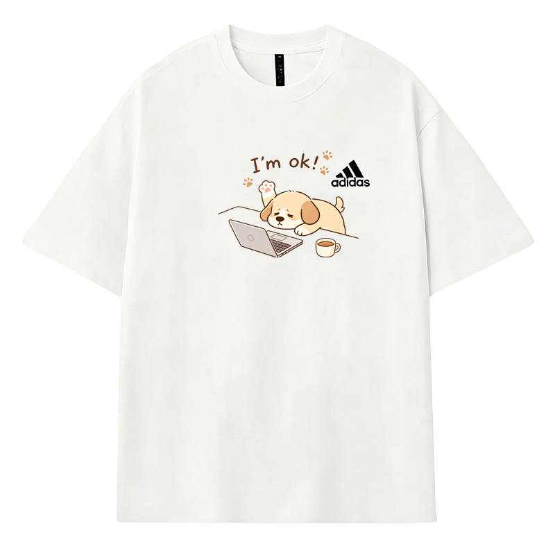 Adidas Adidas MUST HAVES T Shirts Unisex Ecru Crew Neck Moderate