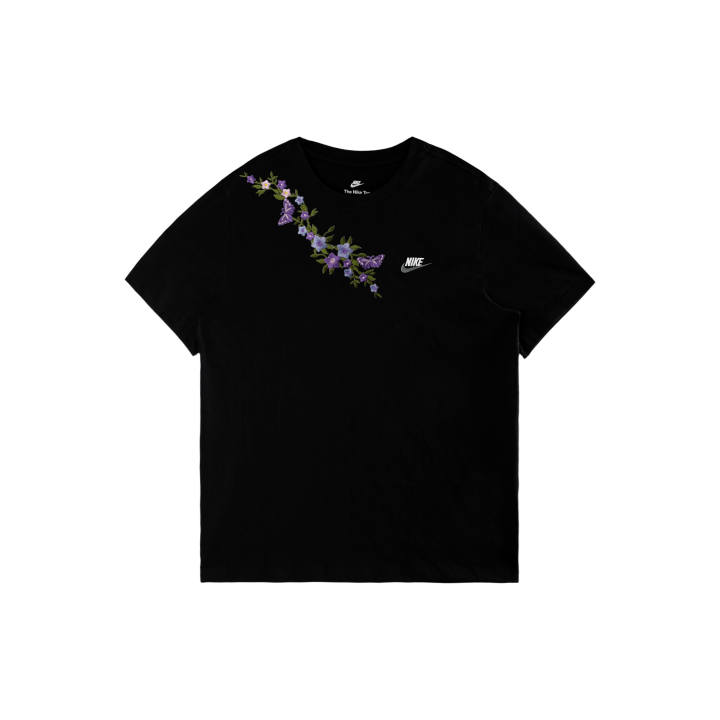 Nike Nike Sportswear T Shirts Unisex Black/White/Dark Gray Crew Neck Moderate