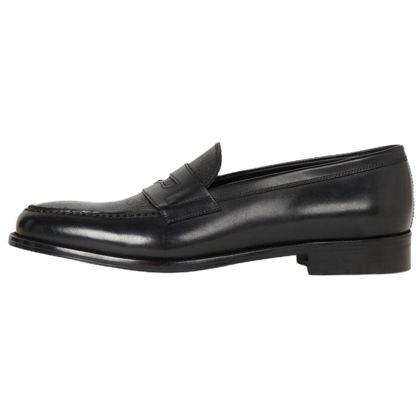 ETRO Casual Leather Shoes Men's Low Top Black
