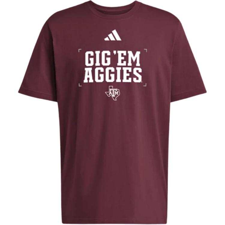 Adidas Adidas T Shirts Men's Burgundy Crew Neck