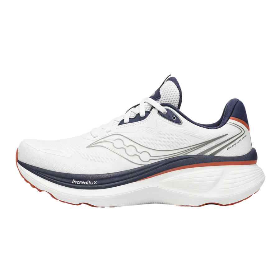 Saucony Hurricane Running Shoes Men's Low Top White | Marine Blue