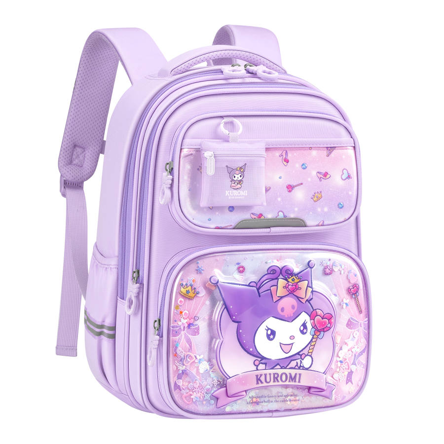 Sanrio Kuromi My Melody Cinnamoroll Polyester Student Bag Regular Women's Purple/Pink