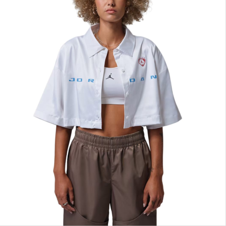 Jordan Jordan Flight Shirts Women's White Lapel Moderate