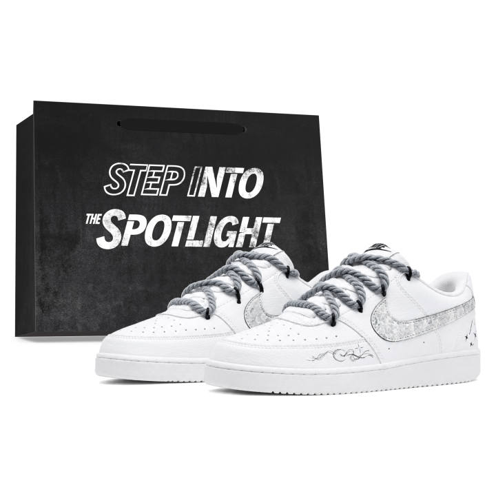 Nike Nike Court Vision Skateboard Shoes Unisex Low Top Gray
