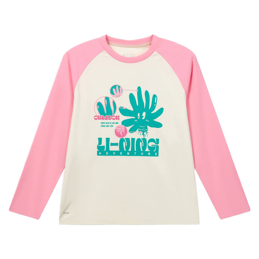 Li-Ning Li Ning Kids T Shirts Crew Neck Moderate